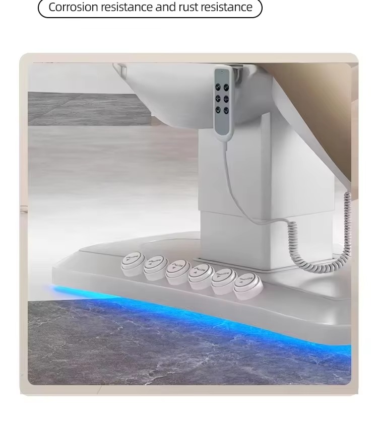 High End Beauty Salon Furniture Foot Control Extension Massage Table Modern Luxury 3 Motors Electric Facial Spa Cosmetic Bed