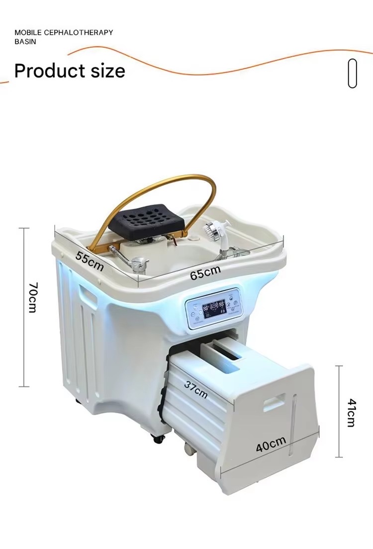 New Model Portable Head Spa Sink Water Therapy Thai Massage Shampoo Tank With Water Storage Beauty Salon Shampoo Basin
