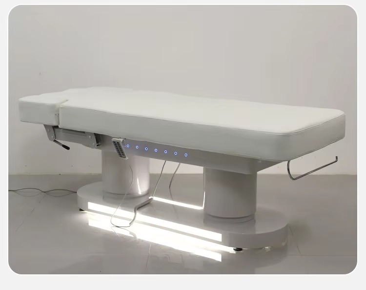 Modern Salon Furniture White Eyelash Facial Spa Massage Bed Luxury 4 Motors Electric Adjustable Cosmetic Treatment Beauty Bed