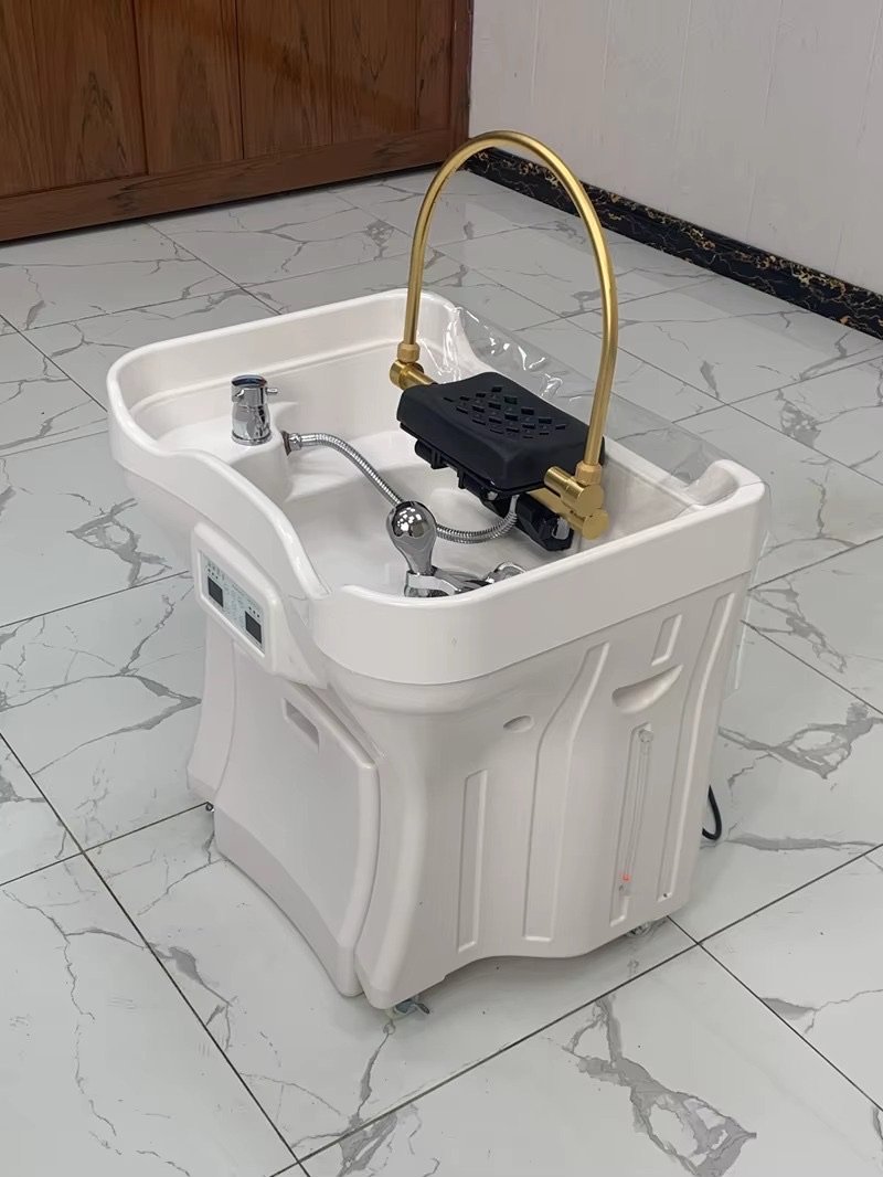 Modern Design New Model Portable Shampoo Basin Salon Hair Wash Sink with Water Tank for Smart Home Use