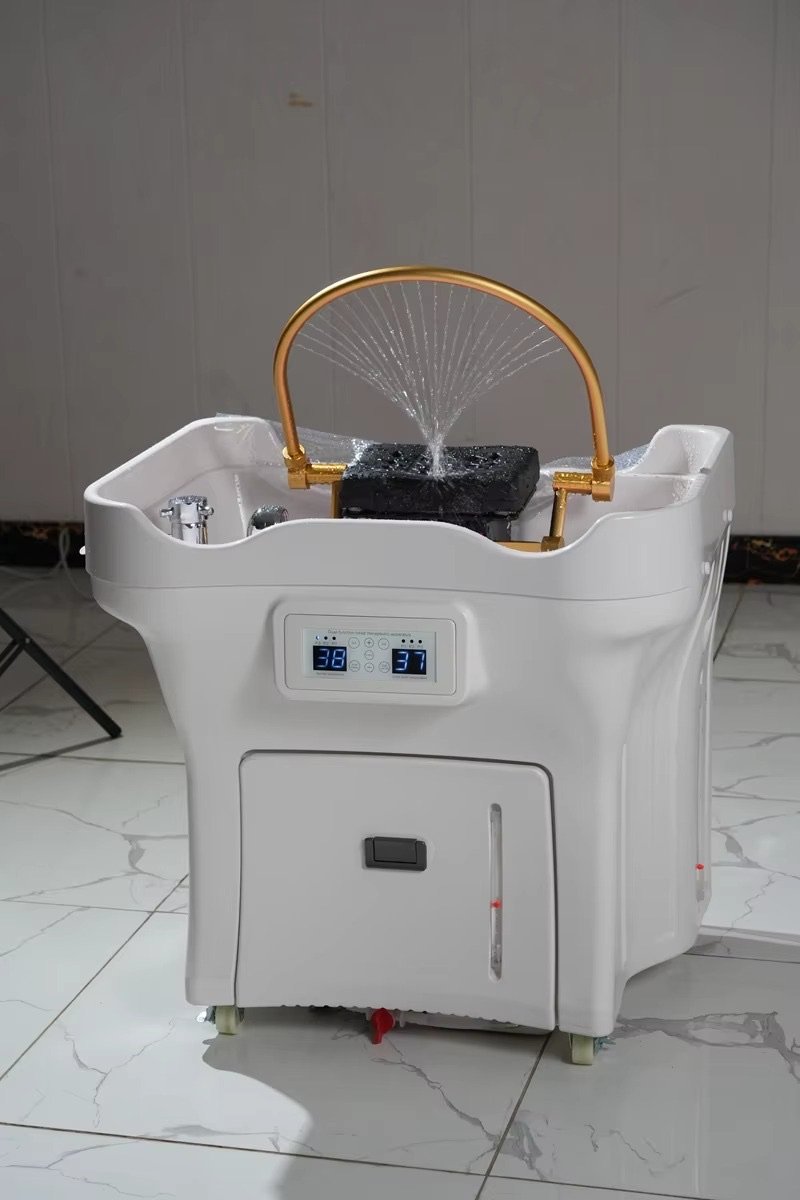 Portable Shampoo Basin Salon Furniture Head Spa Adjustable Height Massage Washing Hair Bowl Sink for Beauty Salons