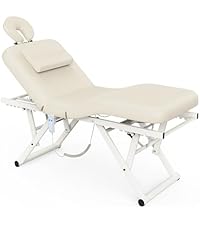 3 Motor Electric Esthetician Bed, Fully Electric Facial Chair with Adjustable Height, Backrest and Footrest, Spa Chair with Armrest & Heavy Duty Base, PU Leather for Spa, Tattoo, Eyelash and So On