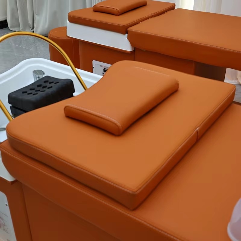 Luxury Modern Beauty Salon Spa Electric Water Circulation Hair Washing Therapy Thai Massage Laydown Shampoo Basin Bed Light