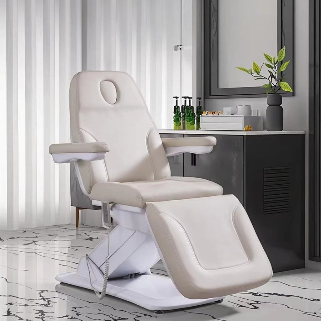 Modern Beauty Salon Furniture 3 Motors Electric Facial Spa Bed Adjustable Lifting Saloon Eyelash Massage Beauty Bed for Sale