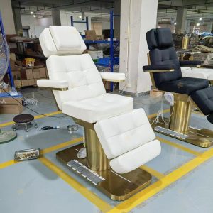 White Gold Beauty Salon Furniture 3 Motors Massage Table and Bed Luxur... - Massage Bed | Nova Spa Equipment