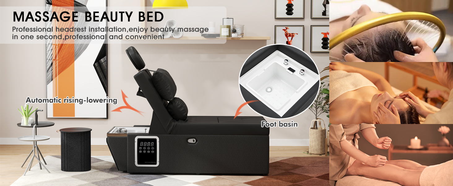 Artist hand Shampoo Bowl, Massage Bed, Head Spa Equipment, Foot Bath, Spa Beauty Salons, Backwash Unit Beauty Bed