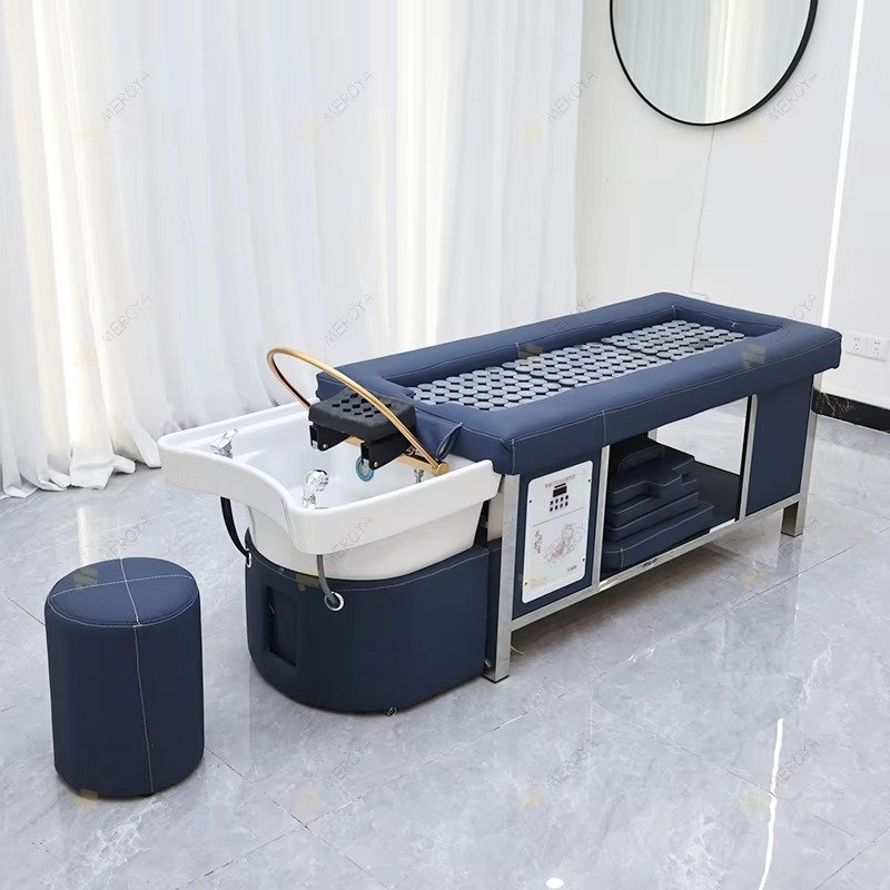 Modern Beauty Salon Furniture Multifunction Moxibustion Massage Hair Washing Chair Thai Head Spa Physical Therapy Shampoo Bed