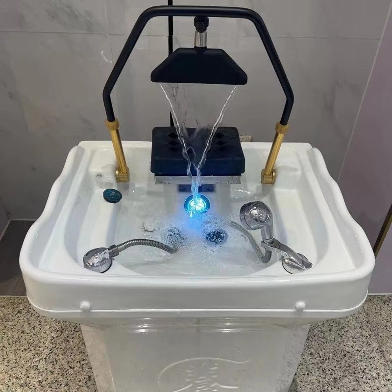 Portable No Plumbing Required Water Therapy Headspa Shampoo Bowl Without Water Tank Hair Spa Basin Shampoo Sink