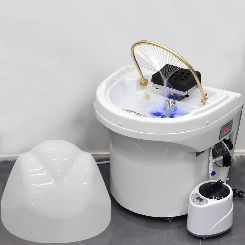 Modern Portable Shampoo Basin 60L Water Tank Synthetic Leather Salon Furniture Moving Head Beauty Bed Accessories for Hair Salon