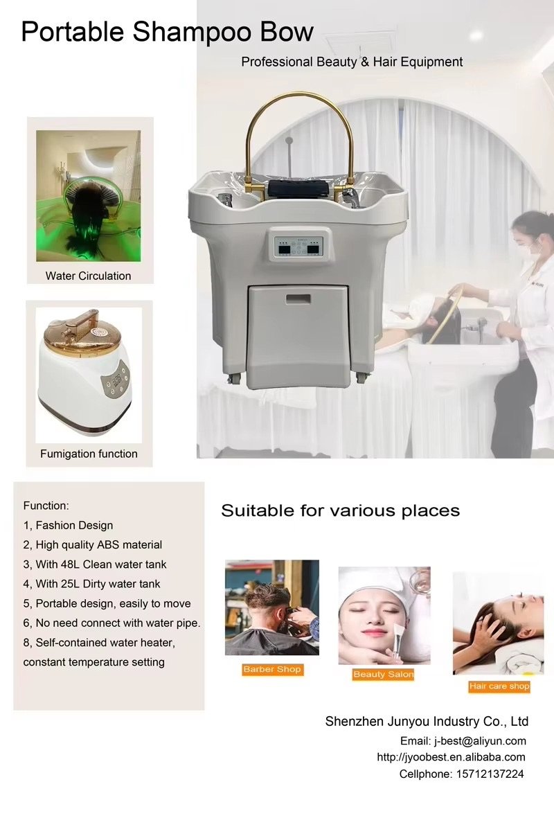 Modern Design New Model Portable Shampoo Basin Salon Hair Wash Sink with Water Tank for Smart Home Use