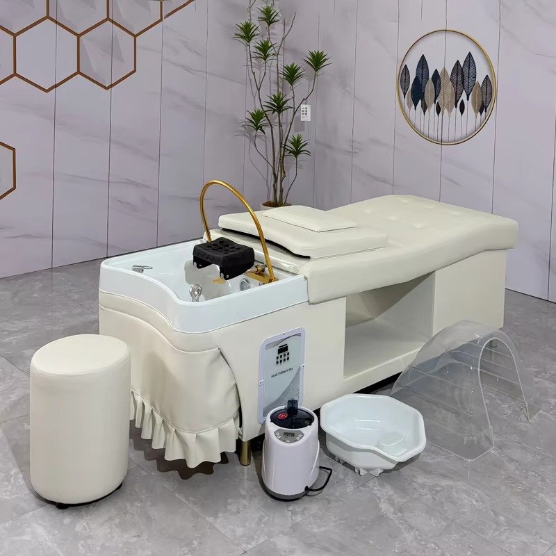 Wholesale Japanese Modern Custom Hair Salon Washing Head Therapy Wash Basin Shampoo Bed Head Spa Hair Wash Station