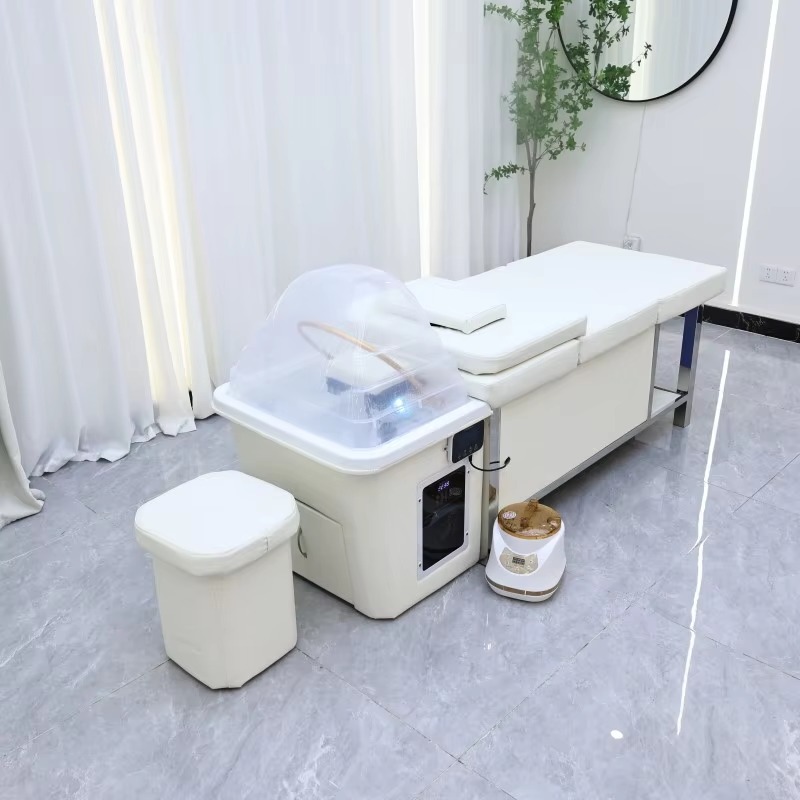 Thai Wash Basin Shampoo Beds 90L Water Tank Hair Washing Hair Spa Shampoo Massage Bed Heated Head Water Therapy Shampoo Bed