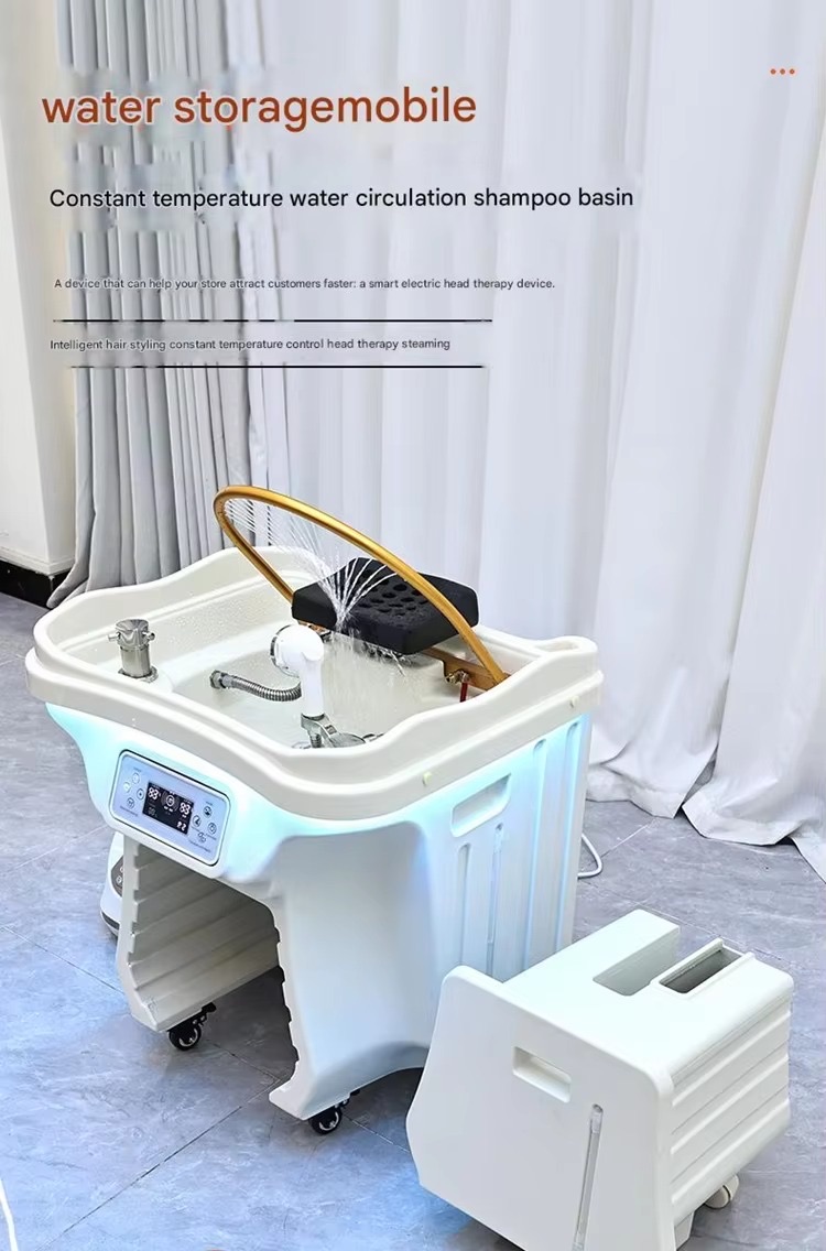New Model Portable Head Spa Sink Water Therapy Thai Massage Shampoo Tank With Water Storage Beauty Salon Shampoo Basin