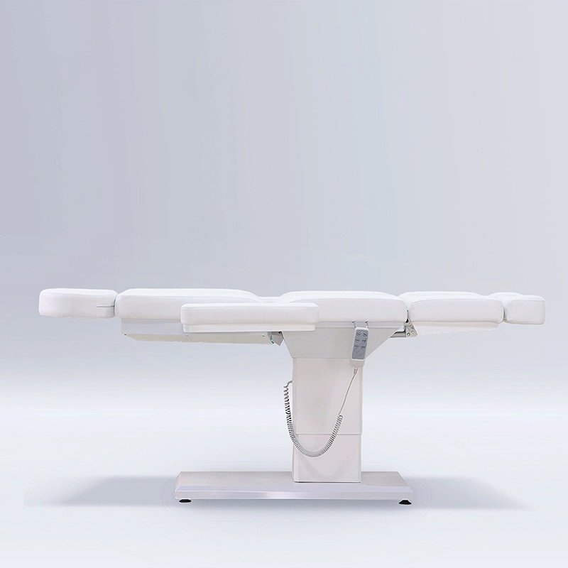 Modern Full White Beauty Salon Furniture Adjustable Medical Clinic Massage Bed 3 Motors Electric Cosmetic Treatment Spa Bed
