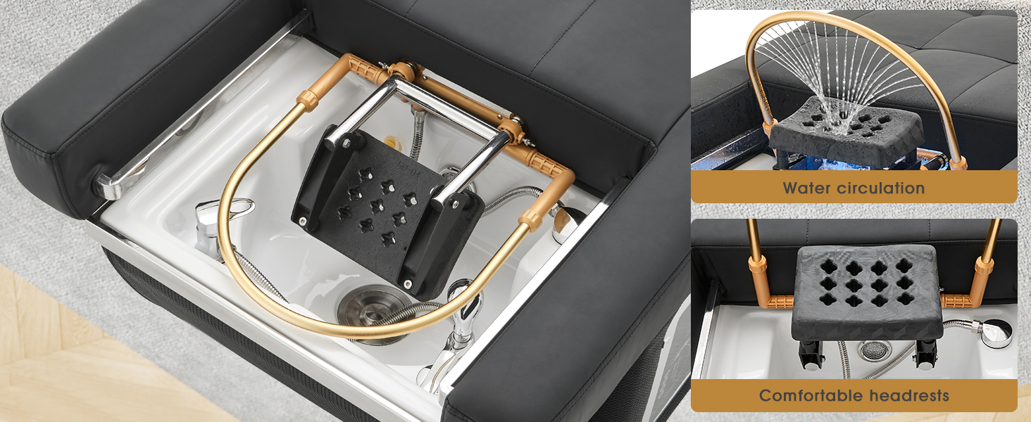 Artist hand Shampoo Bowl, Massage Bed, Head Spa Equipment, Foot Bath, Spa Beauty Salons, Backwash Unit Beauty Bed