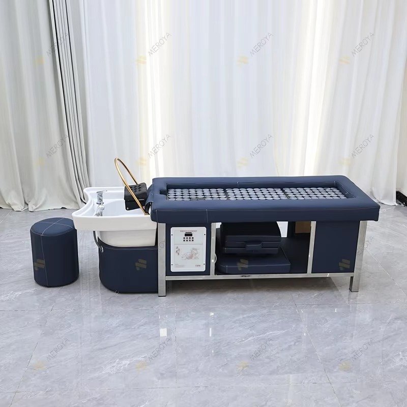 Modern Beauty Salon Furniture Multifunction Moxibustion Massage Hair Washing Chair Thai Head Spa Physical Therapy Shampoo Bed