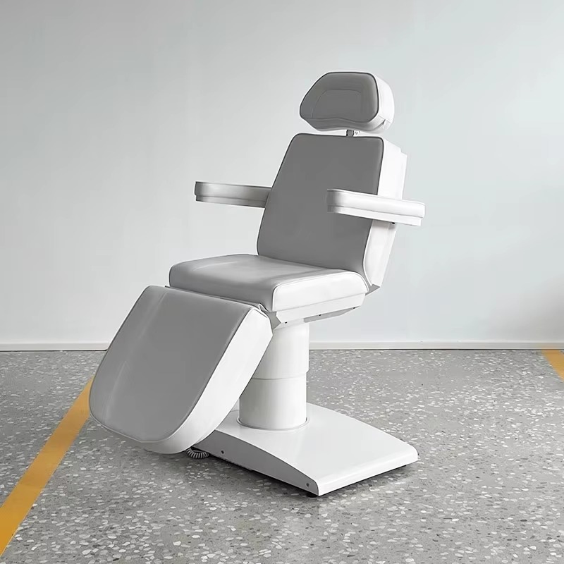 Moderrn Beauty Salon Furniture Full White 4 Motors Electric Facial Spa Massage Table Luxury Adjustable Rotation Cosmetic Bed