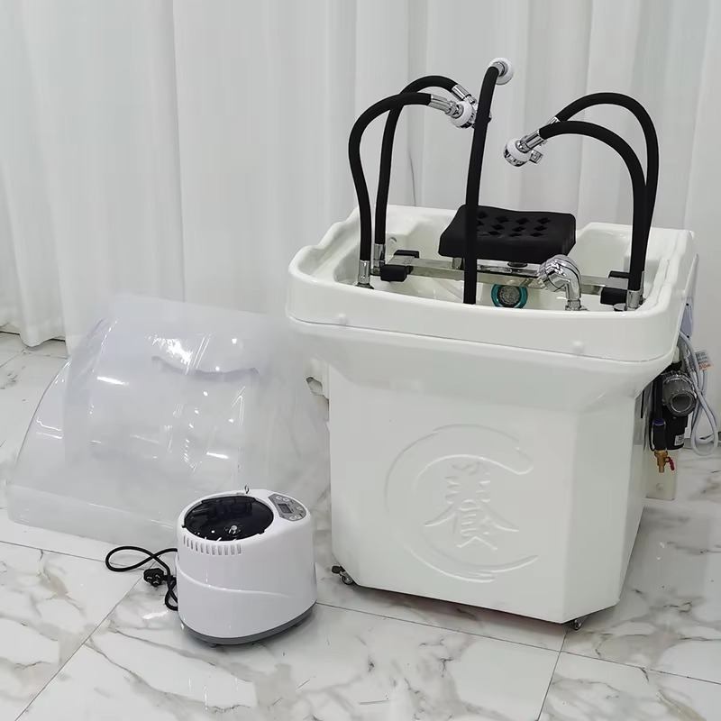 Factory Outlet Korean Hair Salon Spa Bowl Water Recycling Shampoo Bed Head Spa Equipment Shampoo Portable Shampoo Sink for Sale