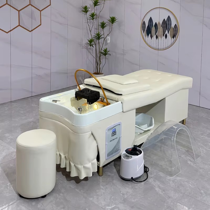 Wholesale Japanese Modern Custom Hair Salon Washing Head Therapy Wash Basin Shampoo Bed Head Spa Hair Wash Station