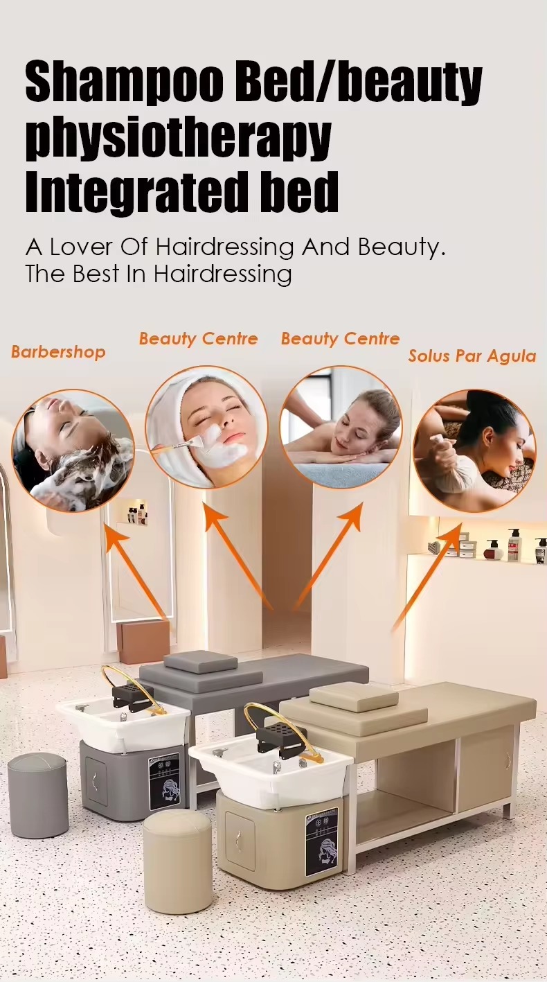Salon Furniture Professional Head Spa Bed Washing Basin Shampoo Beds Multifunctional Thai Shampoo Bed