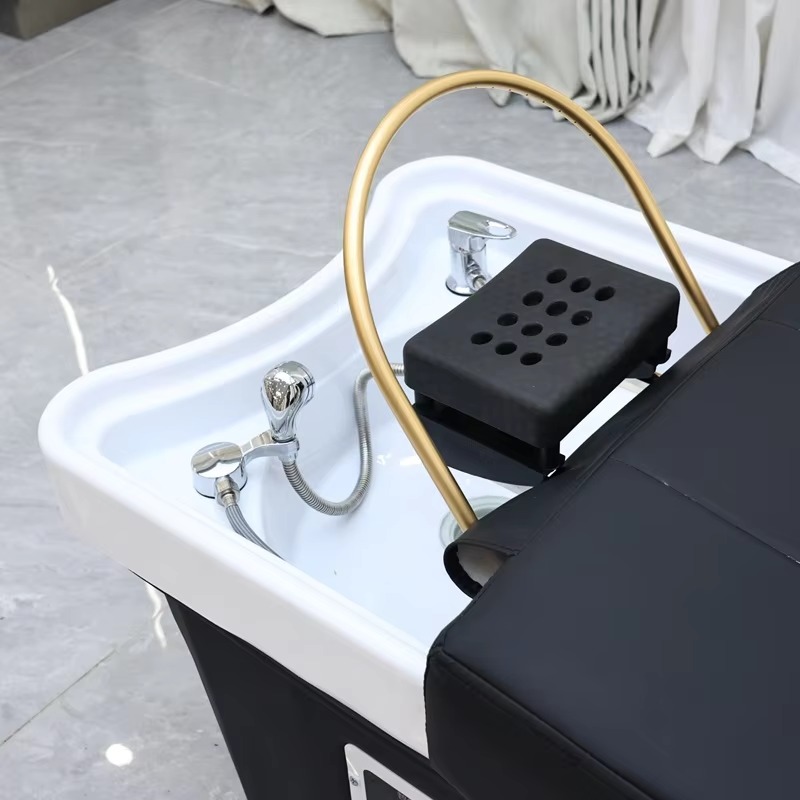 Japanese Head Spa Bed Hair Wash Basin Treatment Head Spa LED Saloon Hair Washing Basin Equipment Shampoo Bed