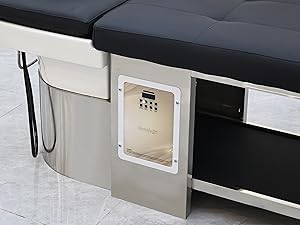 DERMALOGIC Kenzo Head Spa Bed, U-Shape Water Massage Shampoo Backwash Unit with Cover Pillow, Spa Resort Hair Salon Equipment, Black