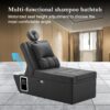 Massage bed with shampoo bowl, professional head spa and backwash station