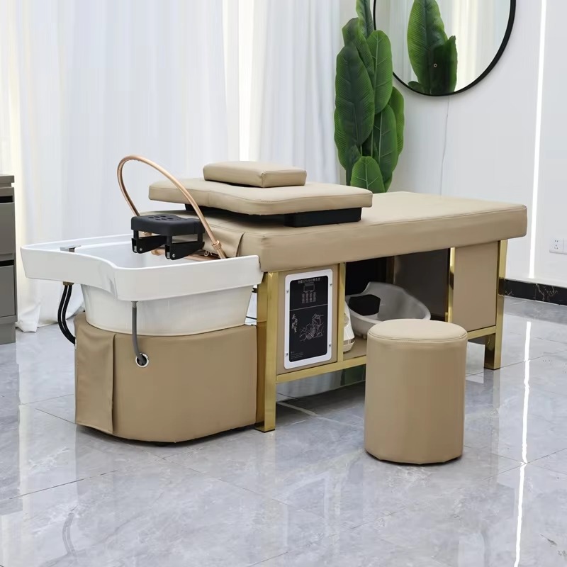 Professional Modern Thai Shampoo Bed Salon Furniture Head Spa Washing Basin With Water Circulation Hair Salon Furniture