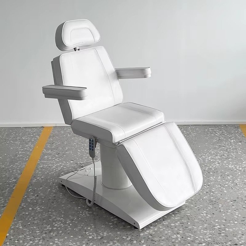 Moderrn Beauty Salon Furniture Full White 4 Motors Electric Facial Spa Massage Table Luxury Adjustable Rotation Cosmetic Bed