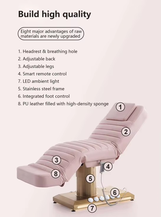 custom color luxury spa bed best price facial bed beauty for Eyelash Extensions Facials and Waxing Beauty Bed