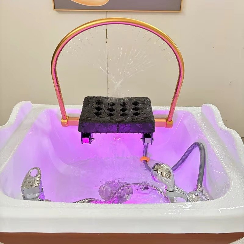 Modern Design Beauty Salon Spa Furniture Set with Portable Shampoo Basin Sink Wash Tank for Water Circulation for Salons & Spas