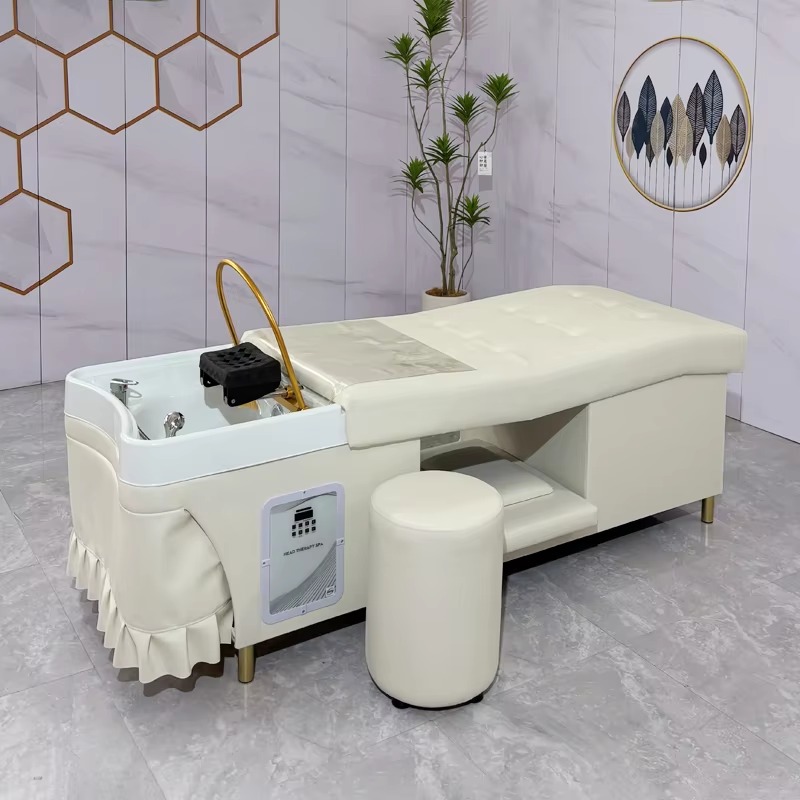 Wholesale Japanese Modern Custom Hair Salon Washing Head Therapy Wash Basin Shampoo Bed Head Spa Hair Wash Station