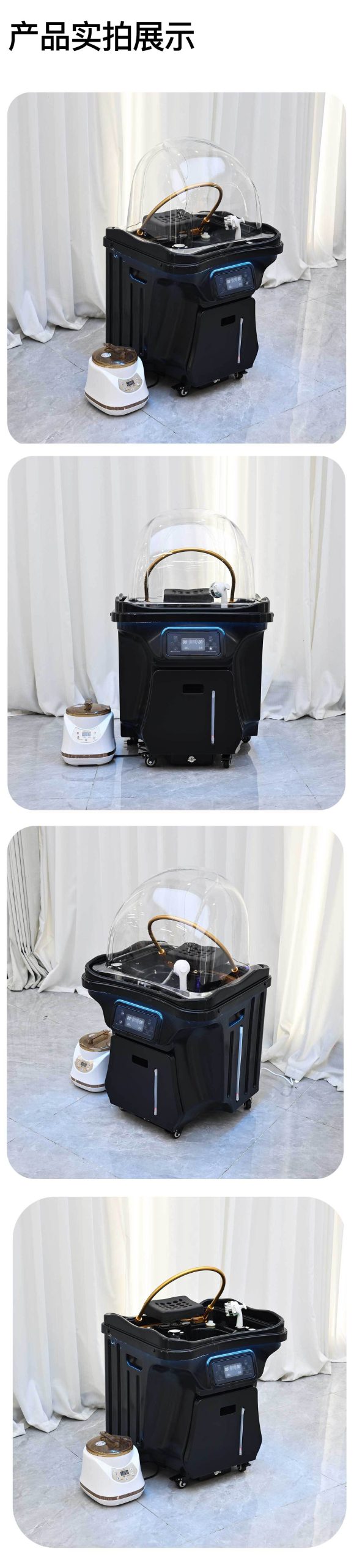 Portable Mobile 60L Sink Massage Shampoo Basin Modern Design for Headspa