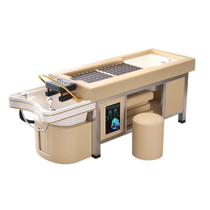 Multi-Functional Thai Shampoo Chair Hair Salon Shampoo Bed Head Spa with Moxibustion Massage Pedicure Beauty Shampoo Bed