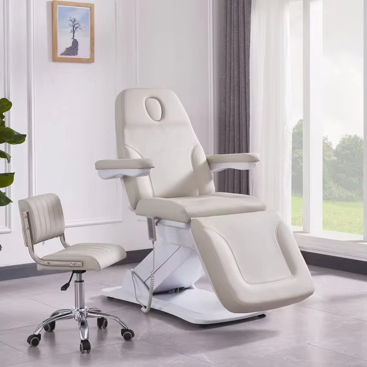Modern Beauty Salon Furniture 3 Motors Electric Facial Spa Bed Adjustable Lifting Saloon Eyelash Massage Beauty Bed for Sale