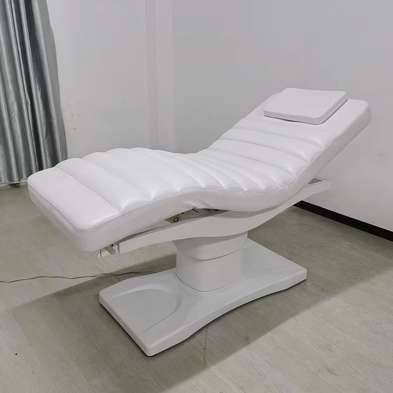 High End Beauty Salon Furniture White Massage Table and Bed Modern Luxury 3 Motors Electric Cosmetic Facial Spa Lash Bed