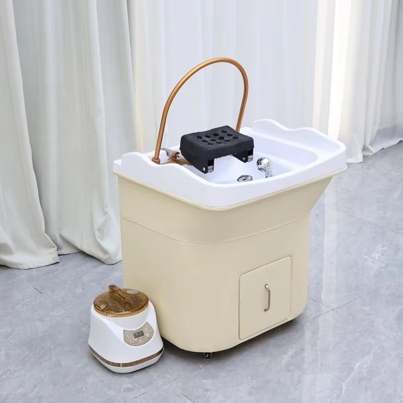 Hair Spa Equipment Head Spa Shampoo Basin Set Massage Multifunctional Fumigable Hydrotherapy Circulating Shampoo Sink