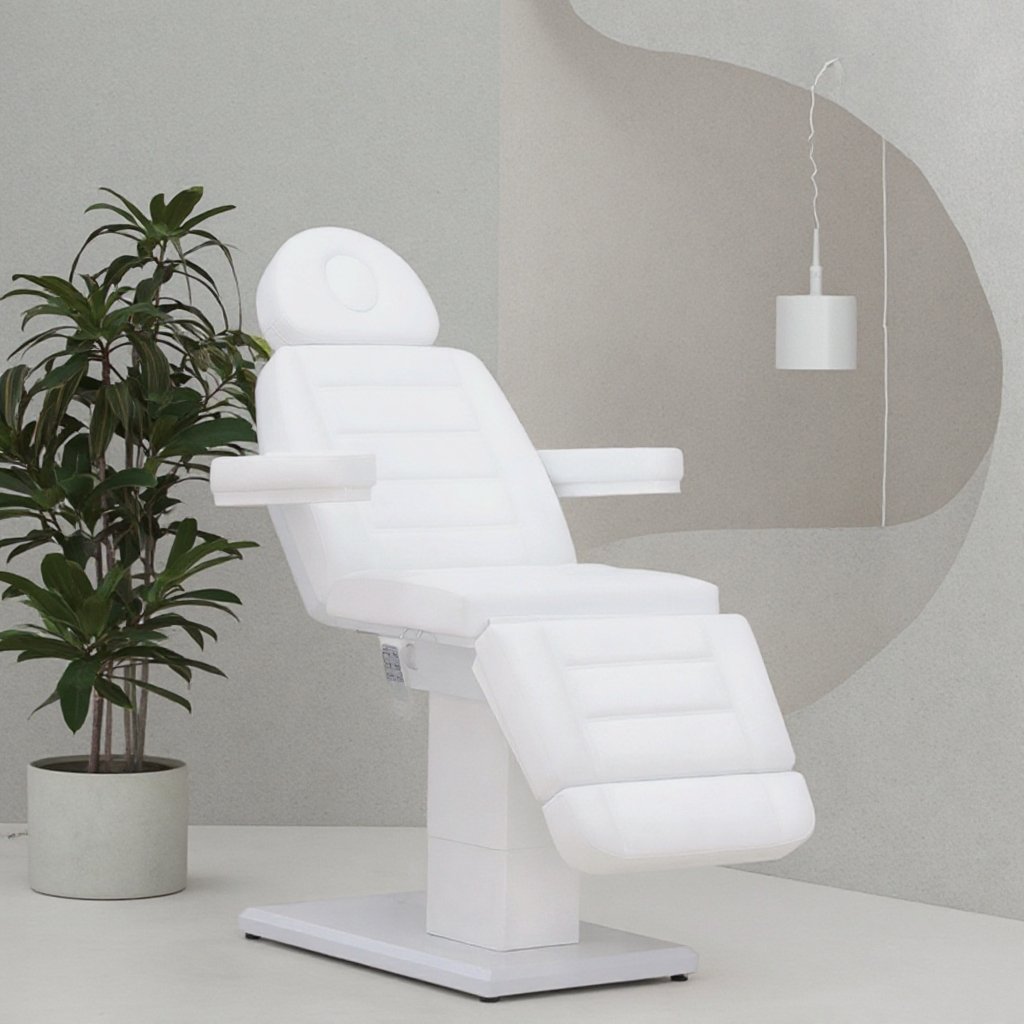 Modern Full White Beauty Salon Furniture Adjustable Medical Clinic Massage Bed 3 Motors Electric Cosmetic Treatment Spa Bed