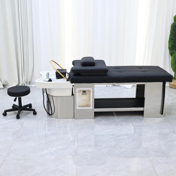 5-306 Head spa bed with U-shape water massage shampoo backwash unit