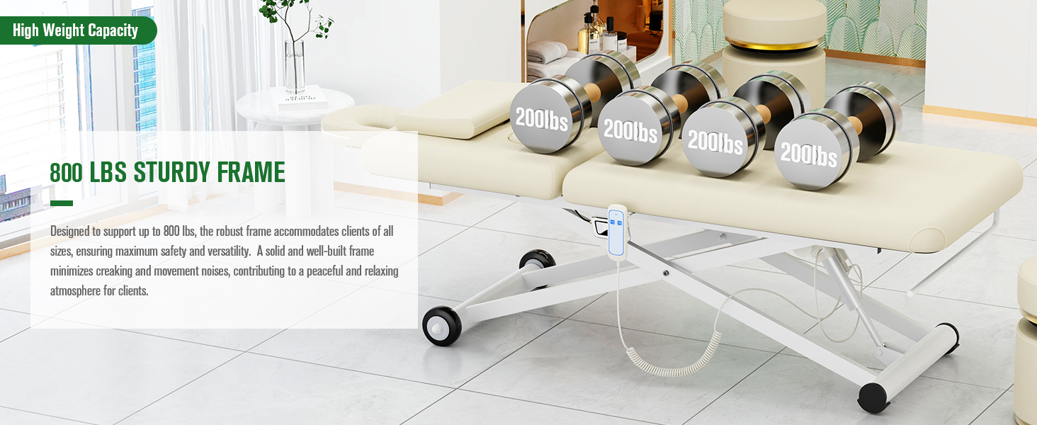 Electric Massage Table, Electric Lift Motor Height adjustable and Manual Backrest Adjustable Angle for Treatment Medical Spa Facial Bed Beauty Bed Massage Bed and More - 31.2 Wide x 75 Long - White
