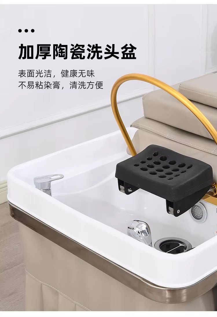 Modern Lay Down Hair Salon Washing Bed Barber Shop Thai Style Salon Shampoo Chair with Salon Sink