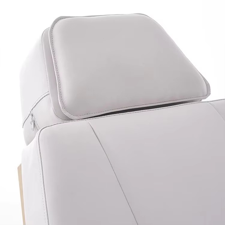 Modern White Leather Salon Furniture Massage Table and Bed Luxury 4 Motors Electric Facial Spa Bed with Foot Control