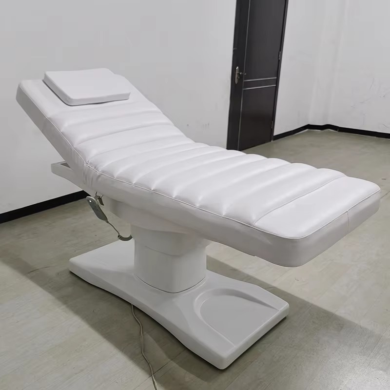 New Arrival Beauty Salon Furniture White Cosmetic Lash Facial Spa Bed 3 Motors Electric Adjustable Massage Bed
