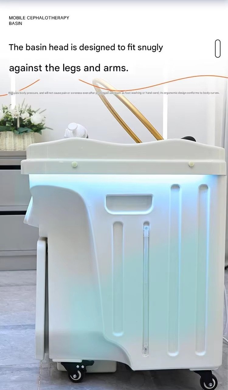 New Model Portable Head Spa Sink Water Therapy Thai Massage Shampoo Tank With Water Storage Beauty Salon Shampoo Basin