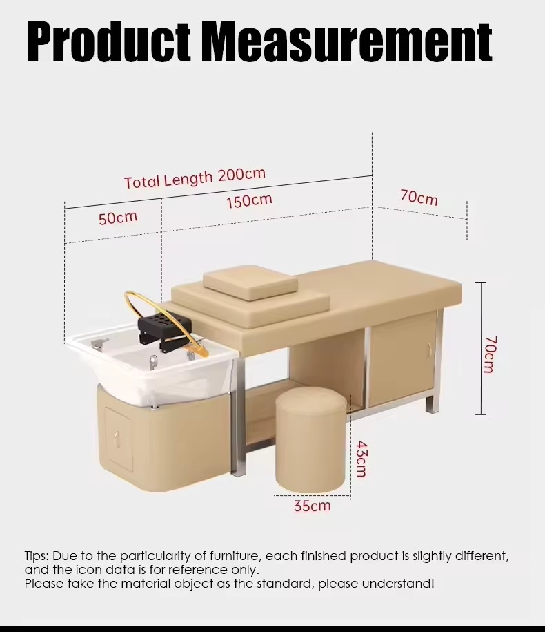 Salon Furniture Professional Head Spa Bed Washing Basin Shampoo Beds Multifunctional Thai Shampoo Bed