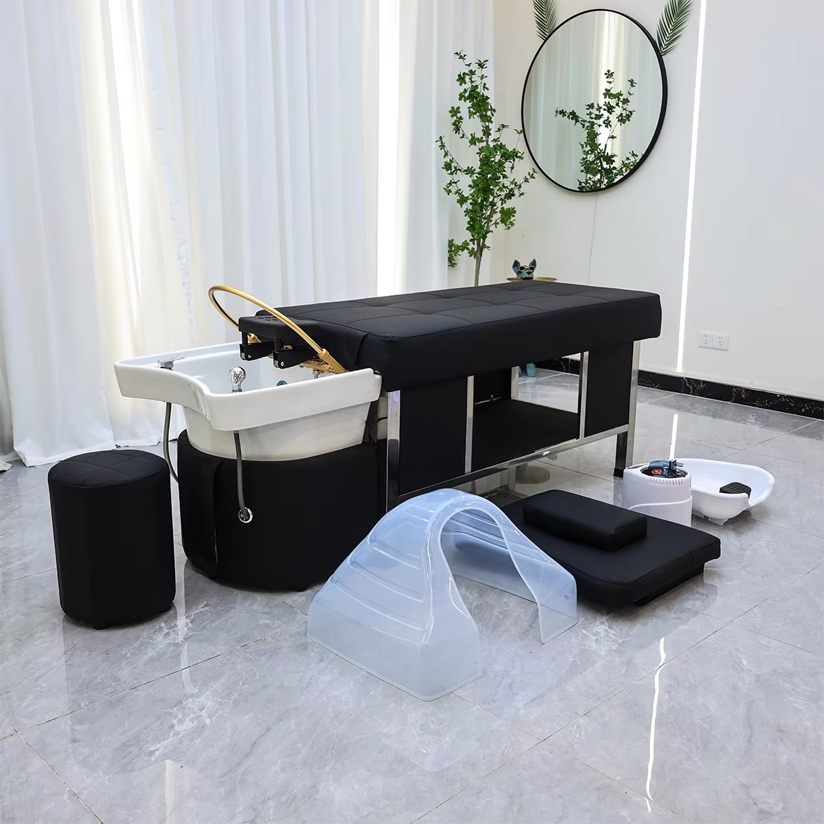 Professional Salon Washing Hair Massage Chair Shampoo Bed Spa Hair Washing Basin Head Spa Bed Ready to Shipping