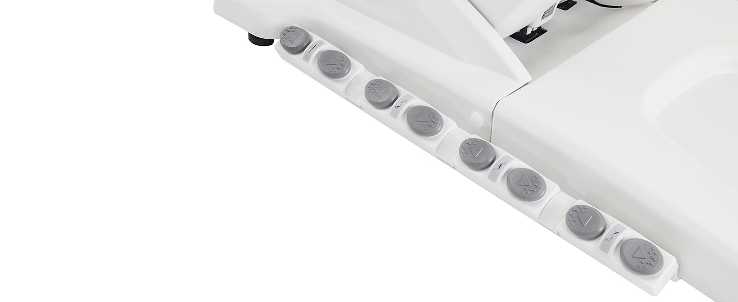 BarberPub Full Electrical 4 Motor Facial Beauty Bed with Hand Foot Control, Leather Massage Bed, Procedure Spa Chair, 400 lbs Capacity, 3 Preset Positions 2119 (White)