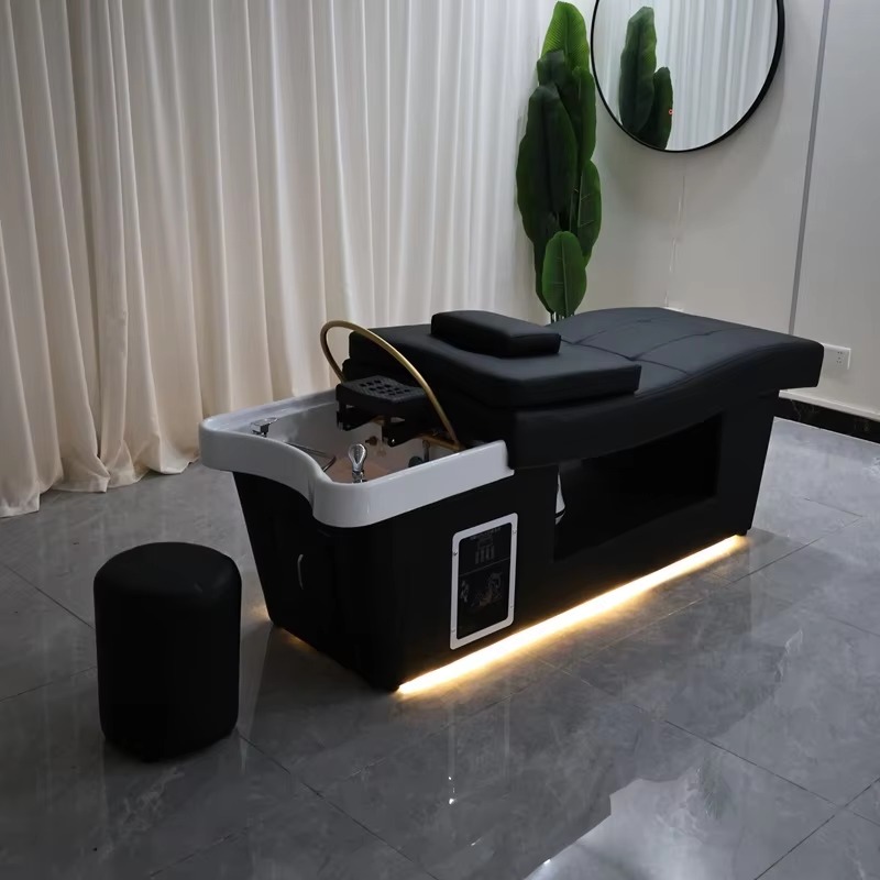 Japanese Head Spa Bed Hair Wash Basin Treatment Head Spa LED Saloon Hair Washing Basin Equipment Shampoo Bed