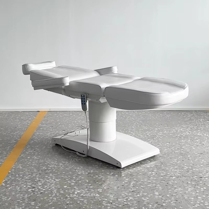 Moderrn Beauty Salon Furniture Full White 4 Motors Electric Facial Spa Massage Table Luxury Adjustable Rotation Cosmetic Bed