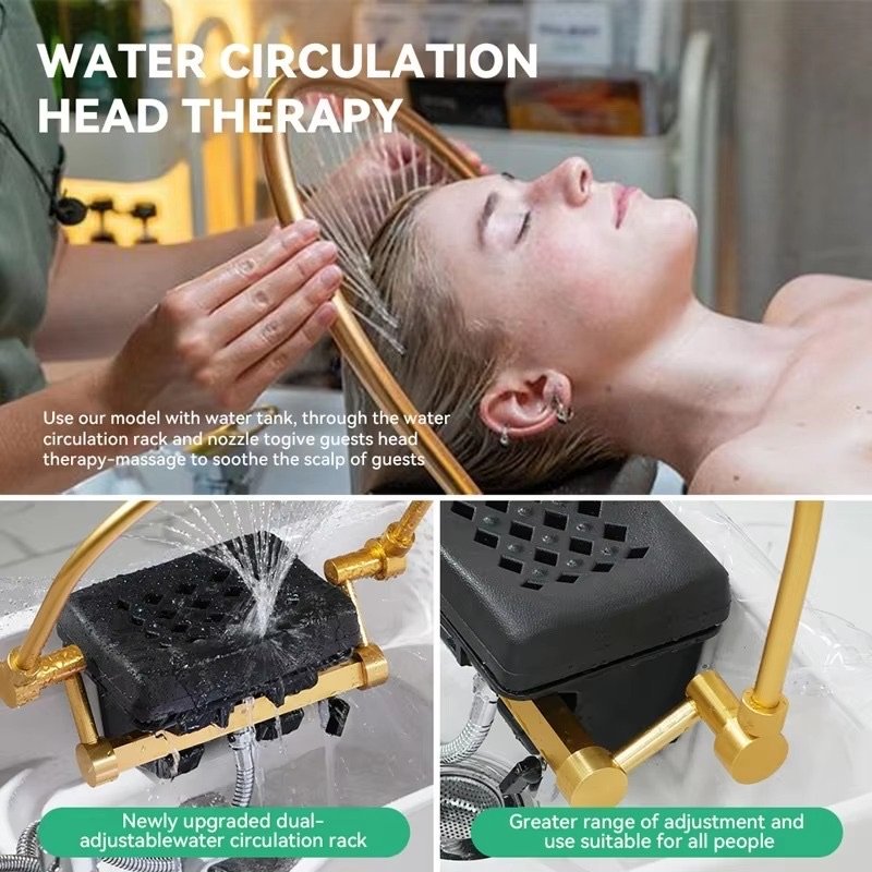 Portable Shampoo Basin Salon Furniture Head Spa Adjustable Height Massage Washing Hair Bowl Sink for Beauty Salons